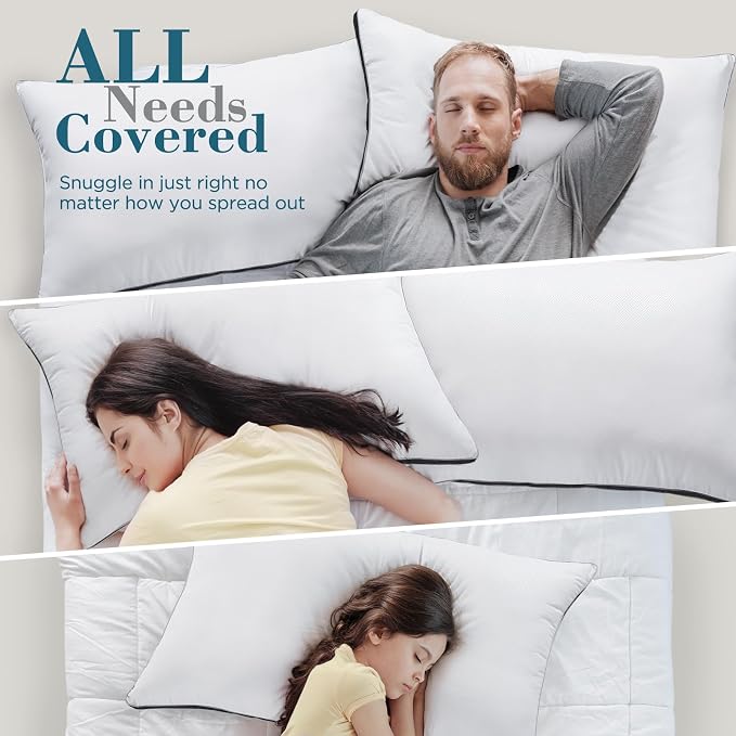 viewstar Bed Pillows Standard Sizes Set of 2, Hotel Quality Cooling Down - Image 9