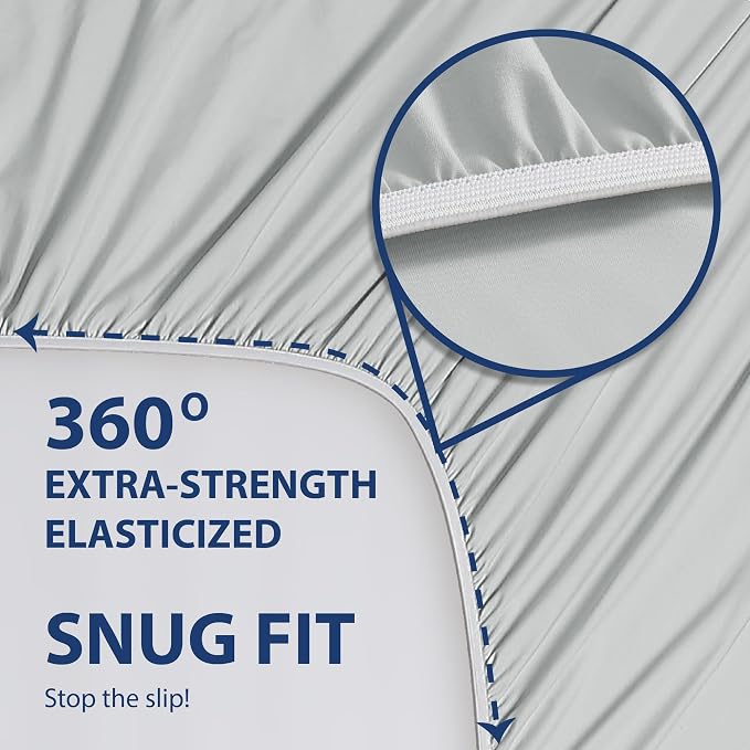 Cathay Home Full Fitted Sheet - Image 4
