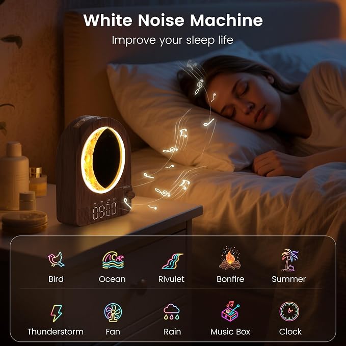 Sunrise Alarm Clock, Dual Alarms, 30/60/90min Timer, Easy Snooze - Image 4