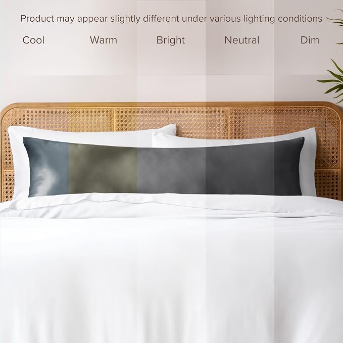 Bare Home 100% Rayon Made from Bamboo Luxury Body Size Cooling Pillowcase - Image 7