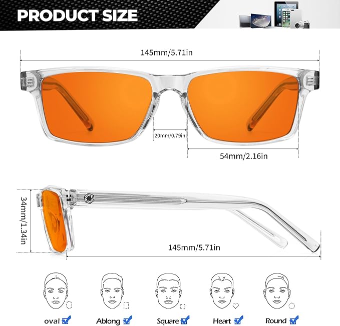 ANYLUV Blue Light Glasses Men Woman, Eye Strain Relief Eye Protection - Image 4