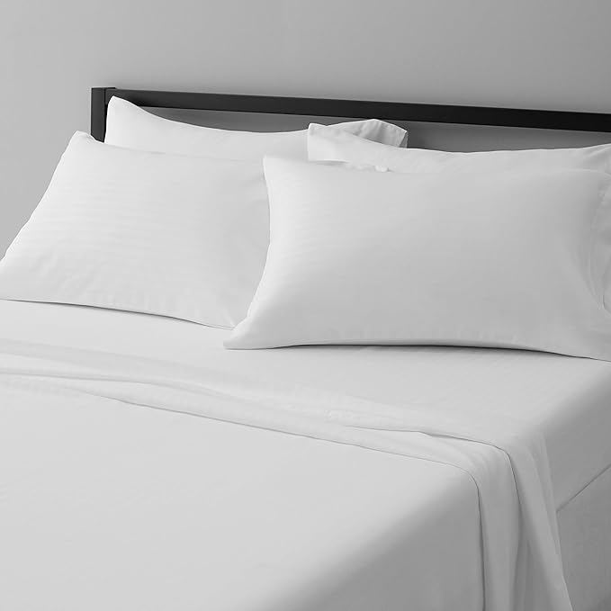 Amazon Basics Ultra-Soft, Breathable Microfiber 4-Piece Bed Sheet Set, by AmazonBasics
