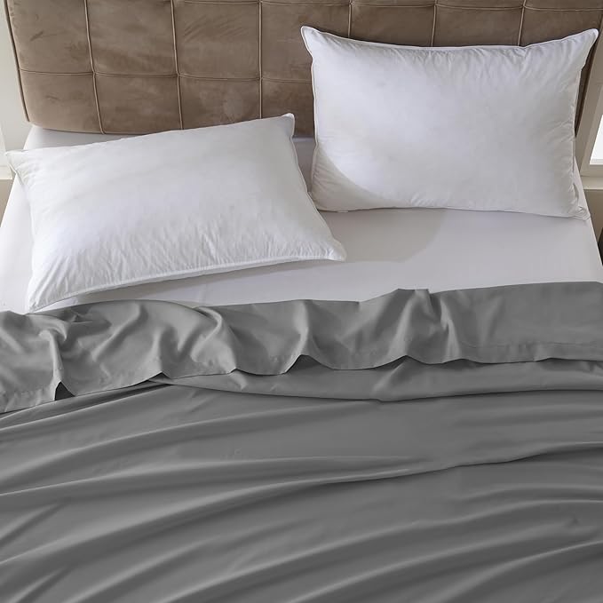 ZPECC Full Flat Sheet Only 1 Pack, Durable Dark Gray Top Bed Sheets - Image 7