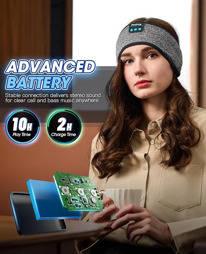 Perytong Sleep Headphones Wireless, Air Travel - Image 8
