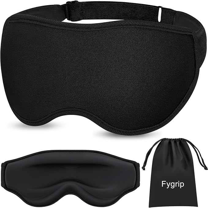Fygrip 3D Eye Mask Sleep Mask for Men & Women, 100% Pressure-Free & Light by Fygrip