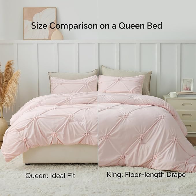 BEDELITE Pintuck Fluffy King Size Comforter Set - Image 8
