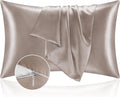 BEDELITE Satin Pillowcase with Zipper, Rose Taupe King Size Pillow Cases Set of by BEDELITE