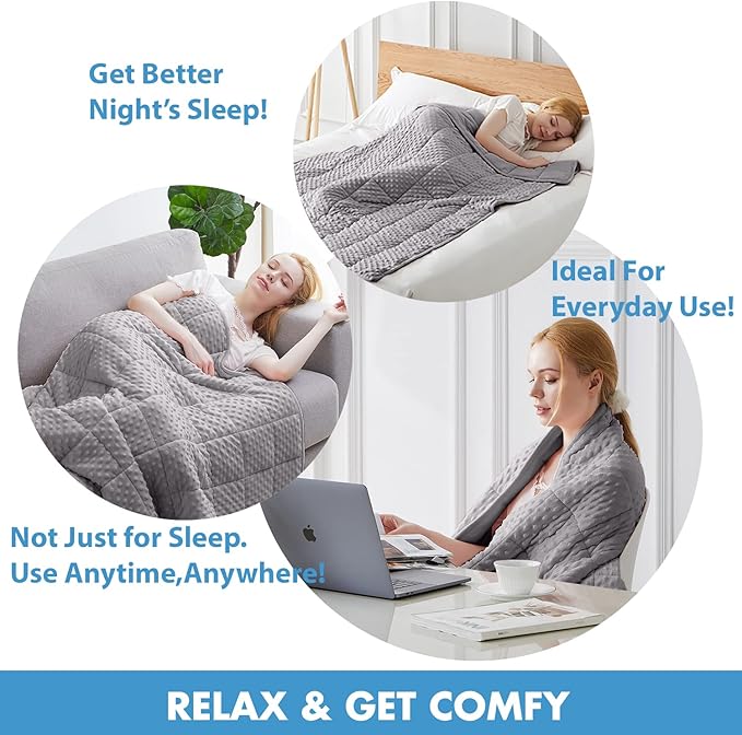 Huloo Sleep Weighted Blanket Twin 12lbs - Image 6