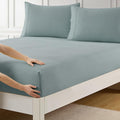 Twin XL Fitted Sheet Only with Full Elastic & Built in Corner Sheet Straps to by SweetHomeCollection