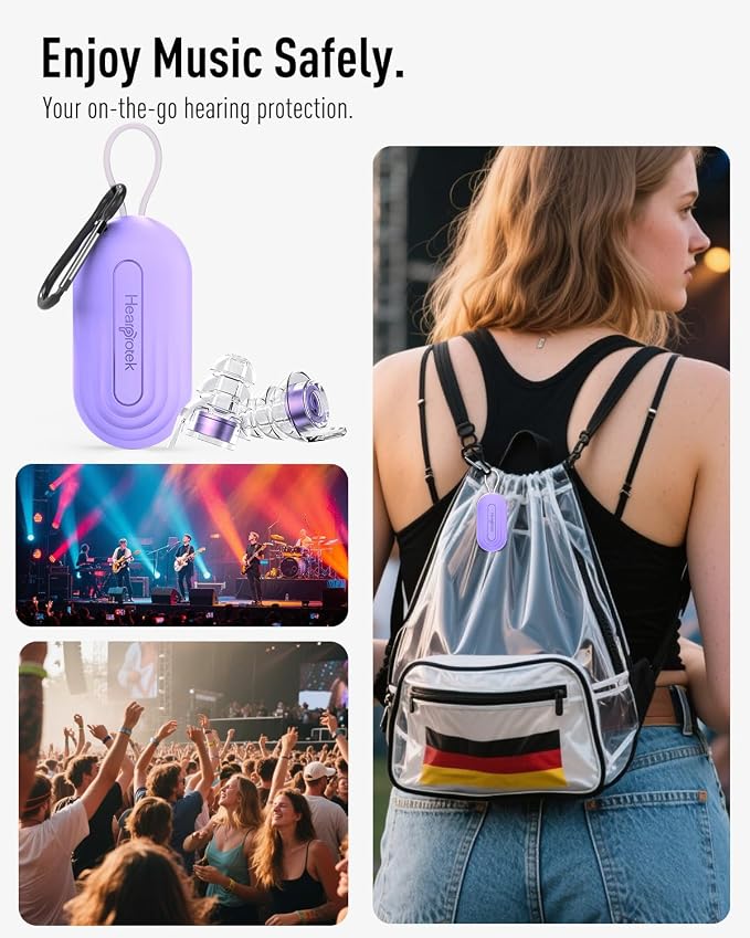 Hearprotek Concert Ear Plugs, 2Pairs Reusable high Fidelity Musician Ear Plugs - Image 7