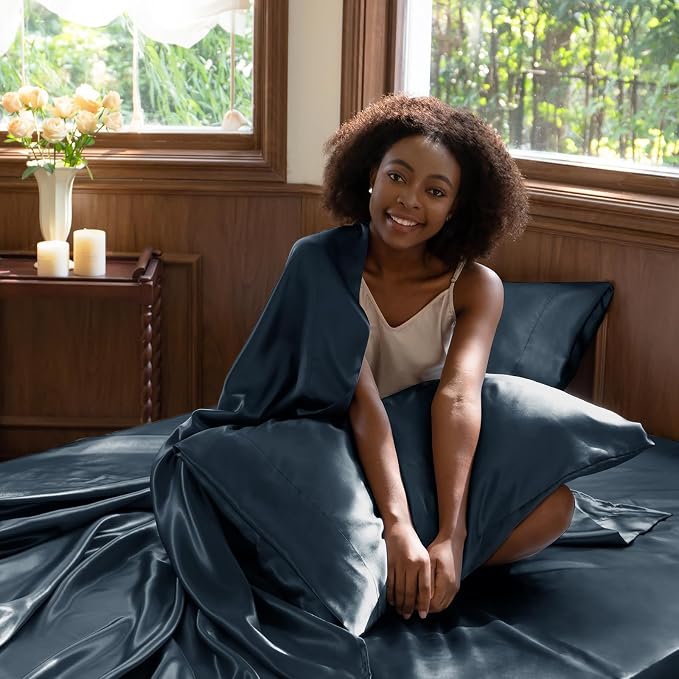 CozyLux Satin Sheets Full Size Sheets - Image 5