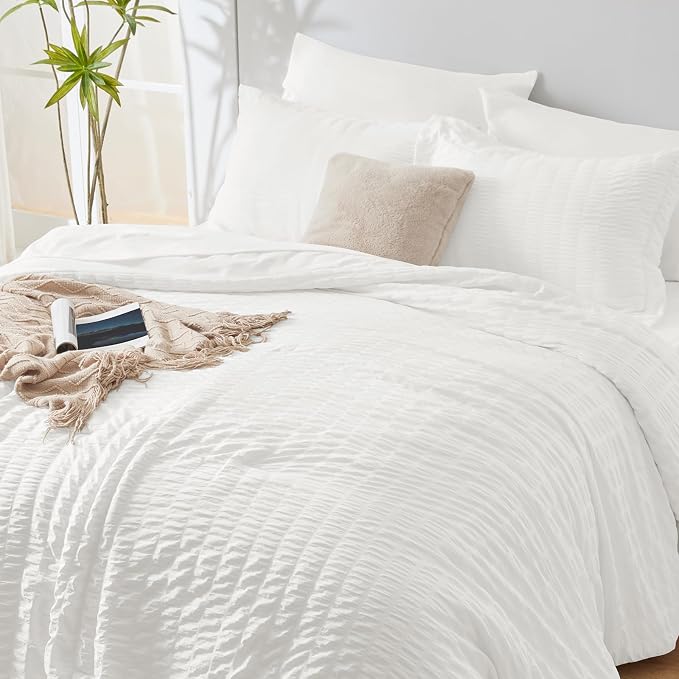 CozyLux Twin XL Seersucker Comforter Set - Image 6
