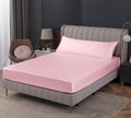 Homiest Blush Pink Satin Fitted Sheet by Homiest