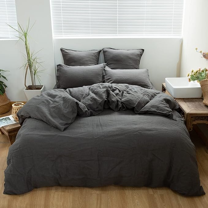Simple&Opulence 100% Linen Duvet Cover Set 2pcs Basic Style Natural French by SimpleOpulence