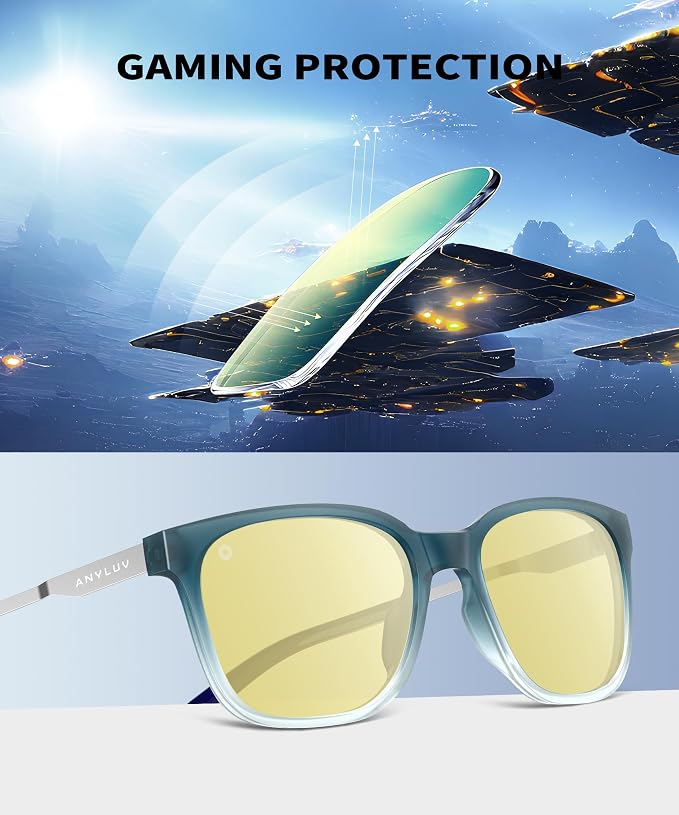 ANYLUV Blue Light Glasses for Men, Lightweight Computer Gaming Glasses - Image 4
