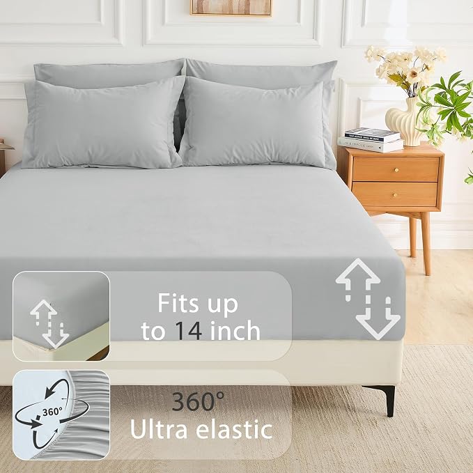 MUXHOMO 7 Pieces California King Comforter Set, Soft Bed in a Bag Cal King Size - Image 6