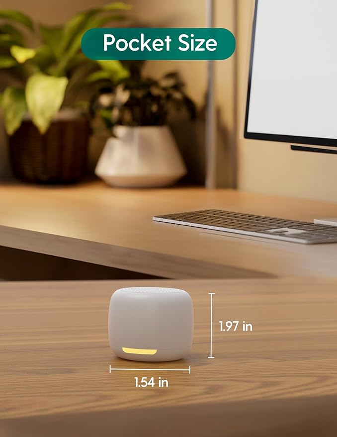 Babelio White Noise Sound Machine, Night Light, Mini and Portable, 15 - Image 2