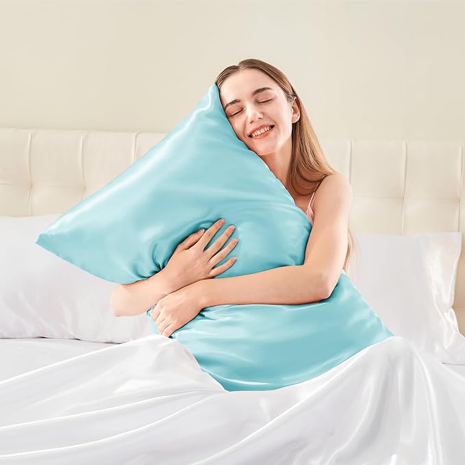 BEDELITE Satin Body Pillow Cover 2 Pack, Super Soft and Cooling Body Pillow - Image 7