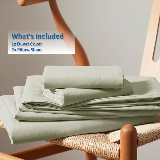 Nestl Light Sage Duvet Cover Queen Size - Image 9