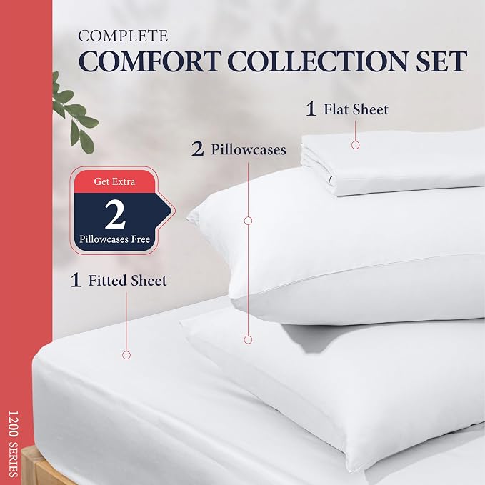 100% Egyptian Cotton Queen Size Sheets Set - Image 3
