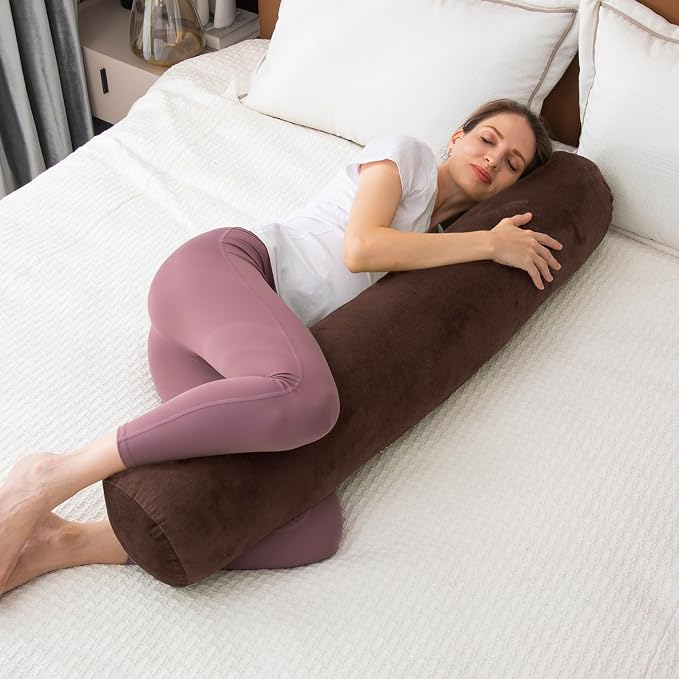 1 MIDDLE ONE Round Body Pillow for Adults, Long Bolster Pillow for Bed - Image 6