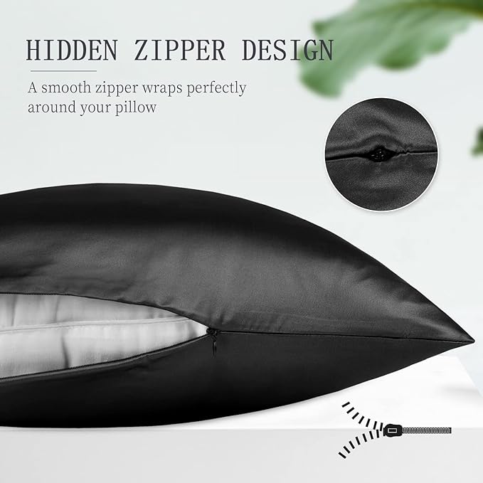 OLESILK Silk Body Pillowcase 20x54 Zippered: 100% Mulberry Silk - Image 5