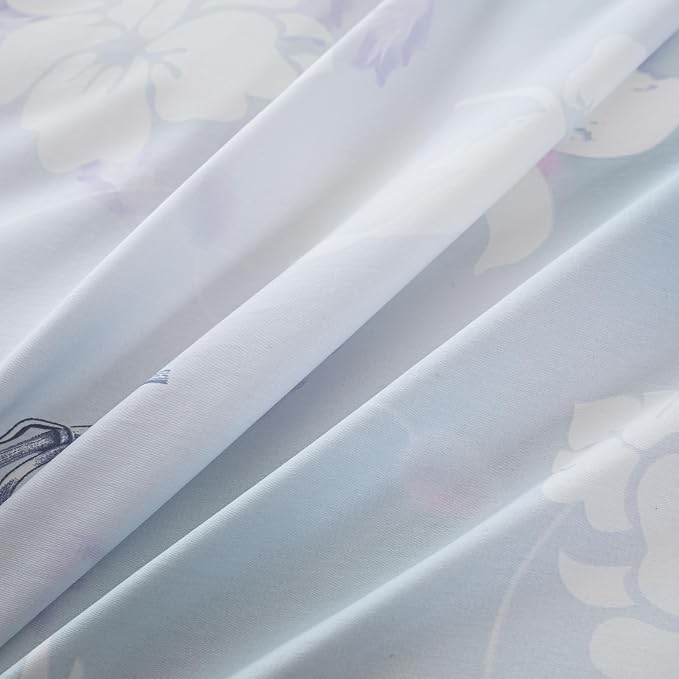 OAITE Duvet Cover Set Twin Size Floral Pattern 500 Thread Count Ultra Soft 100% - Image 9