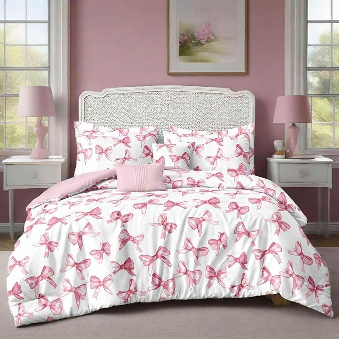 Nanko Full Size Comforter Set, Modern Romantic Bedroom Decor Bedding Sets in a by NANKO