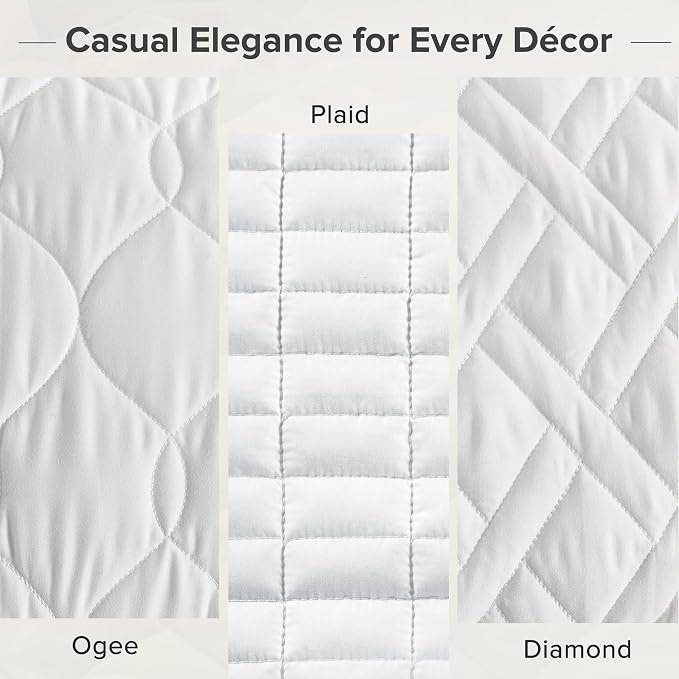 Comfort Spaces King Quilt Set Modern Reversible Ogee Coverlet King Bedding Set - Image 5