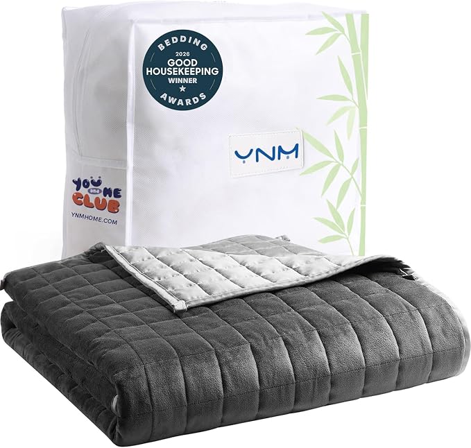 YnM Cooling Weighted Blanket for Adults, Cooling & Cozy Velvet Dual-Sided by YNM