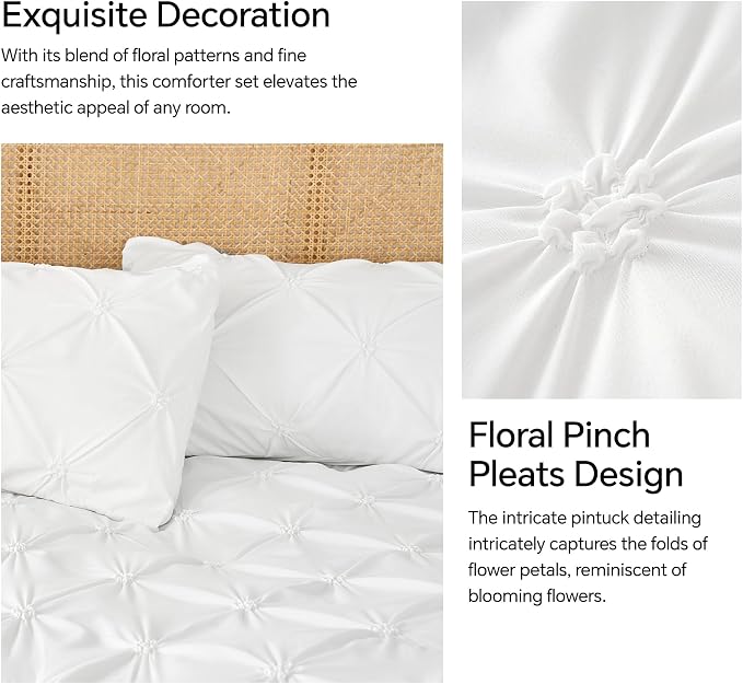 BEDELITE White Queen Comforter Set - Image 3