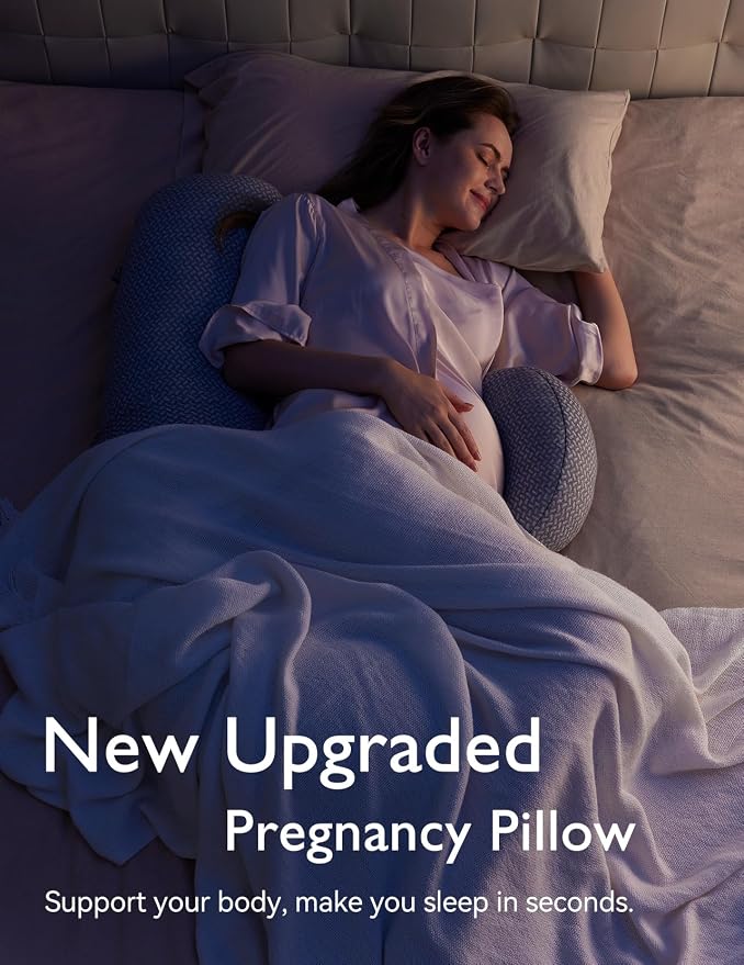 Momcozy Pregnancy Pillow, Original F Shaped Maternity Pillow - Image 8