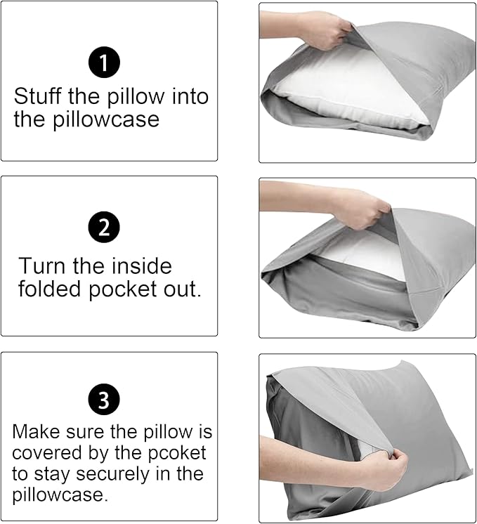 FLXXIE Pillow Cases Queen, Soft Microfiber Pillow Covers - Image 6
