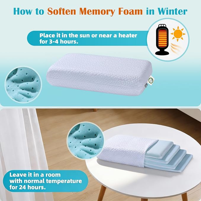 Adjustable Thin Memory Foam Pillow - Image 5