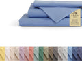 Linen Home 100% Cotton Percale Sheets King Size, Baby Blue, Deep Pocket by LINENHOME