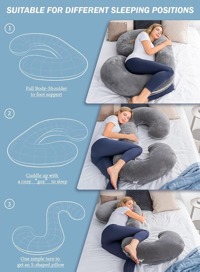 INSEN Pregnancy Pillow for Sleeping, Maternity Pillow - Image 3
