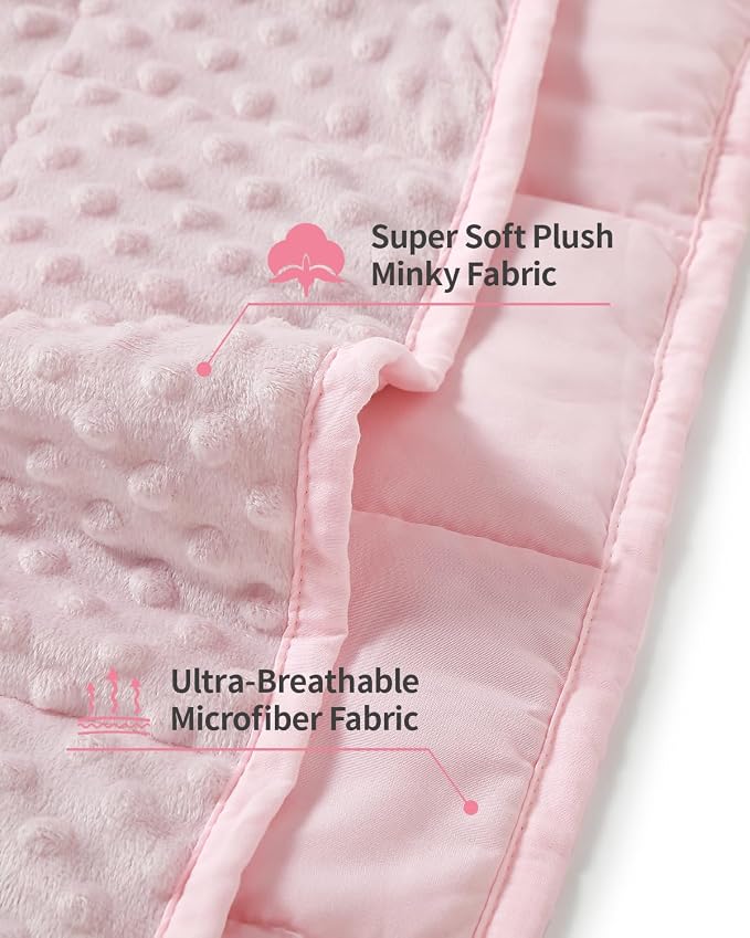 Mr. Sandman Weighted Blanket for Adults Queen, Minky Dots Heavy Blanket for - Image 3