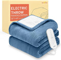 HOMLYNS LuxeHeat Heated Blanket Electric Blanket, Soft Flannel Sherpa Heated by HOMLYNS