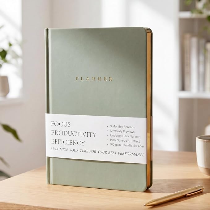 Productivity 3-month Planner Undated Daily Weekly Monthly Planner by Unknown