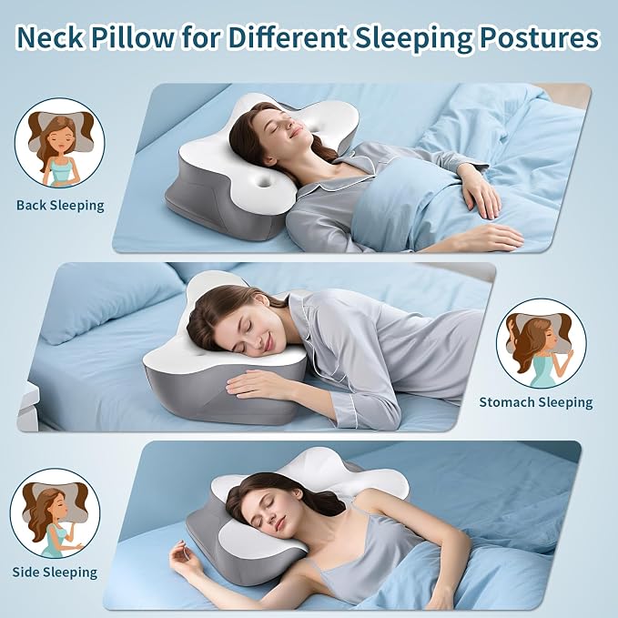 Cerrvical Neck Pillow- Ergonomic Memory Foam Pillows - Image 5