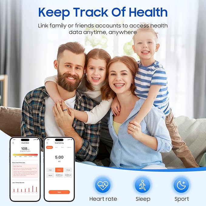 Smart Health Ring, Featuring Stress and Sleep Monitoring Functions, Compatible - Image 3
