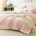 CozyLux Oversized King Comforter Set Blush Pink, 7 Pieces Bed in a Bag by CozyLux