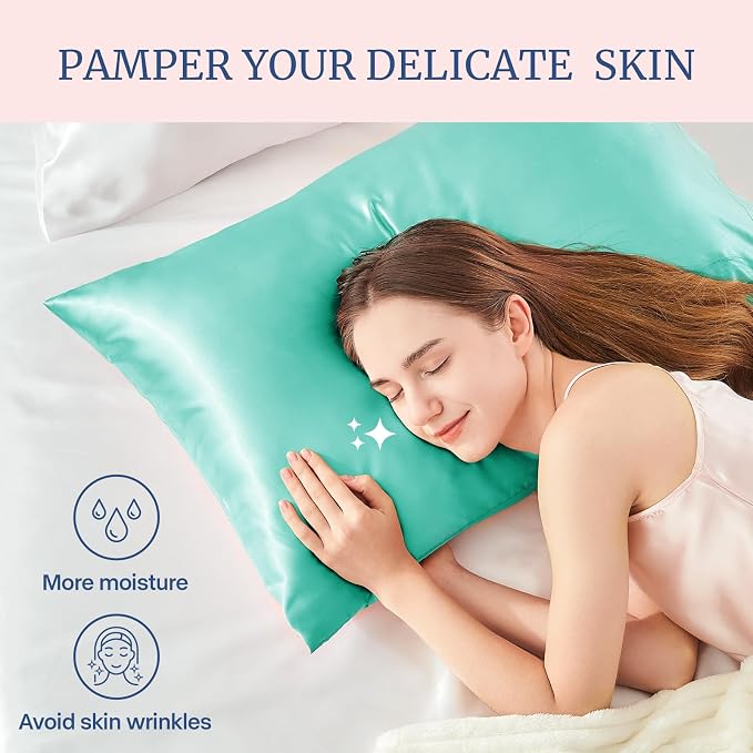 BEDELITE Satin Pillowcase for Hair and Skin, Super Soft and Cooling Similar to - Image 3