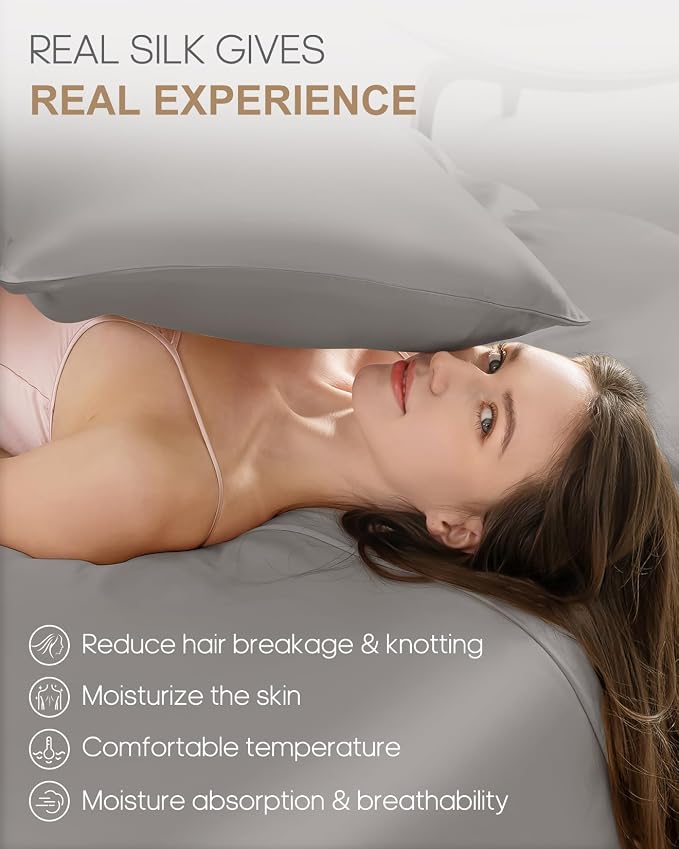 THXSILK 100% Natural Mulberry Silk Pillowcase - Image 3