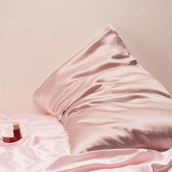 Pink Silk Pillowcase - Image 3