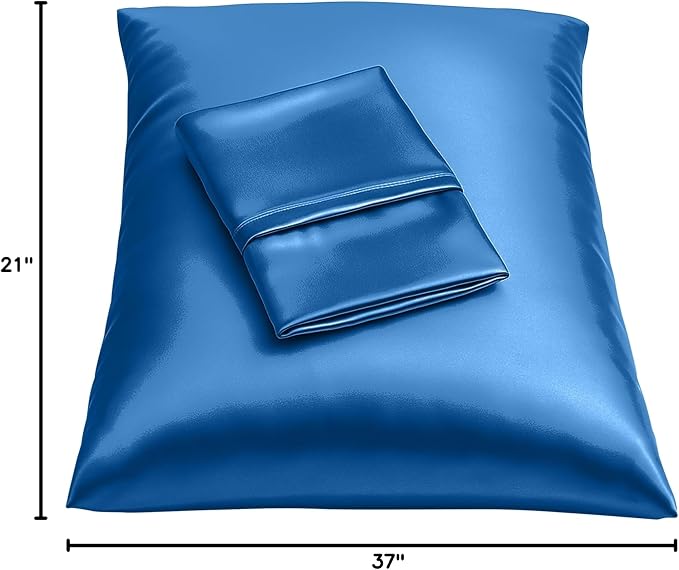 BLISSFORD Royal Blue Satin Pillowcase - Image 9