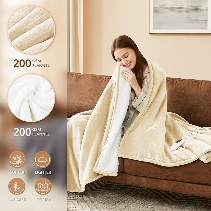Homemate Electric Heated Blanket Twin Size - Image 2
