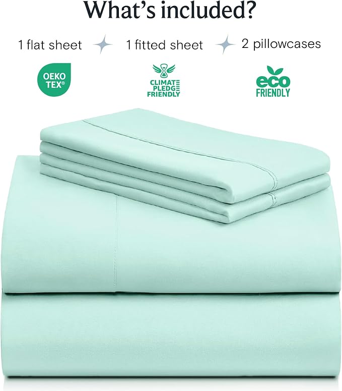 LuxClub 4 PC Sheet Set Bed Sheets Deep Pockets 16" Eco Friendly Wrinkle Free - Image 2