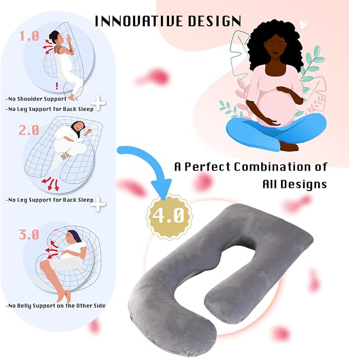 ALLOPERA Pregnancy Pillow, Full Body Maternity Pillow 57 inch, - Image 5