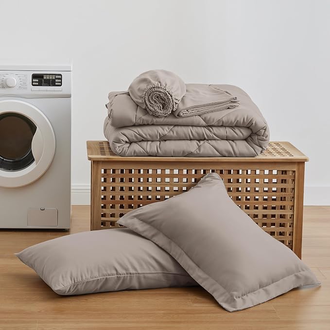 Love's cabin Twin Comforter Set Burlwood, 5 Pieces Twin Bed in a Bag, All - Image 6